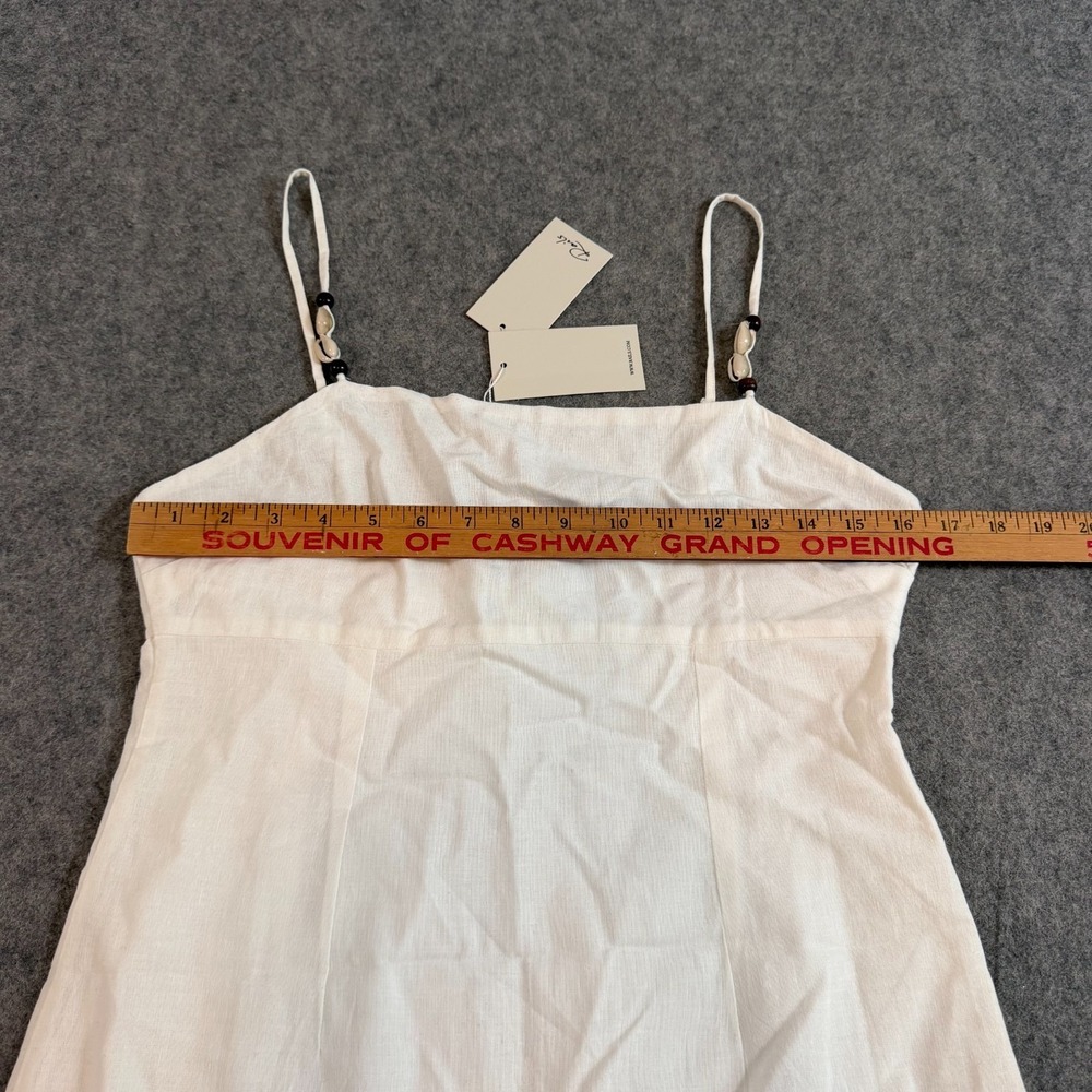 Rails White Sleeveless Eyelet Hem Cotton Dress - Picture 3 of 6